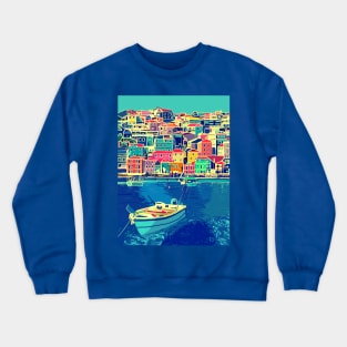 Port of Corfu in Greece Crewneck Sweatshirt